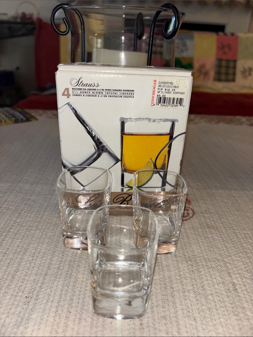 Vintage Luigi Bormioli Strauss Blown Crystal Liqueurs Shot Glasses!